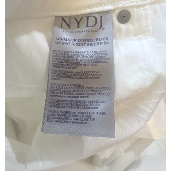 NOT YOUR DAUGHTERS JEANS Womens Plus Size 20W White Cropped Capri Jeans NYDJ - Picture 7 of 7